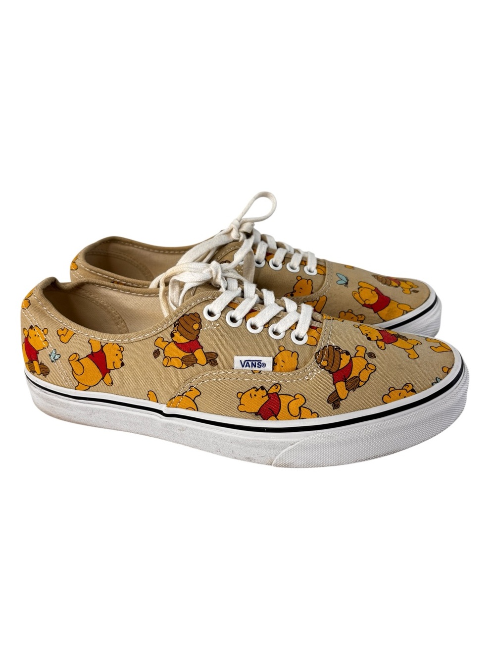 VANS Disney Winnie Pooh Bear All Over Print Mens 9.5 Womens 11 Authentic Sneaker